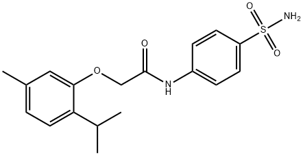 N-[4-(aminosulfonyl)phenyl]-2-(2-isopropyl-5-methylphenoxy)acetamide Structure