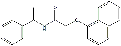 2-(1-naphthyloxy)-N-(1-phenylethyl)acetamide Struktur