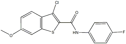 3-chloro-N-(4-fluorophenyl)-6-methoxy-1-benzothiophene-2-carboxamide Structure