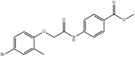 methyl 4-{[(4-bromo-2-methylphenoxy)acetyl]amino}benzoate 结构式