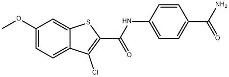 443675-40-9 N-[4-(aminocarbonyl)phenyl]-3-chloro-6-methoxy-1-benzothiophene-2-carboxamide