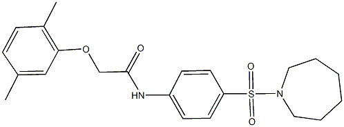 N-[4-(azepan-1-ylsulfonyl)phenyl]-2-(2,5-dimethylphenoxy)acetamide,443675-89-6,结构式