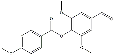 4-formyl-2,6-dimethoxyphenyl 4-methoxybenzoate 化学構造式