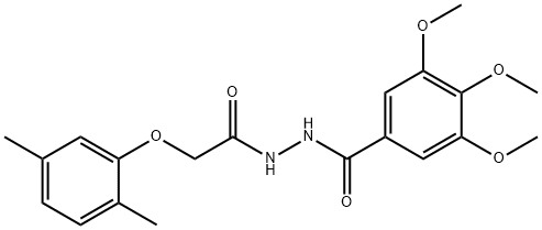 N'-[(2,5-dimethylphenoxy)acetyl]-3,4,5-trimethoxybenzohydrazide,443729-83-7,结构式