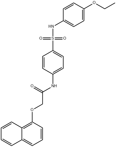 N-{4-[(4-ethoxyanilino)sulfonyl]phenyl}-2-(1-naphthyloxy)acetamide 结构式