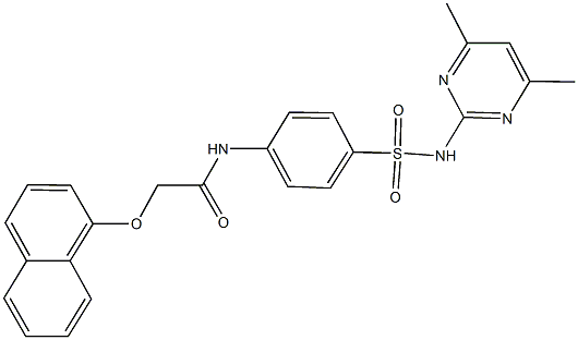 N-(4-{[(4,6-dimethyl-2-pyrimidinyl)amino]sulfonyl}phenyl)-2-(1-naphthyloxy)acetamide Structure