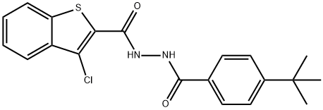 N'-(4-tert-butylbenzoyl)-3-chloro-1-benzothiophene-2-carbohydrazide,443732-05-6,结构式