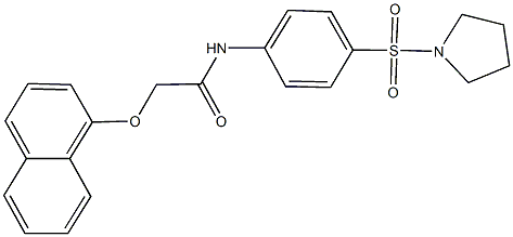 2-(1-naphthyloxy)-N-[4-(1-pyrrolidinylsulfonyl)phenyl]acetamide Structure