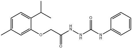 2-[(2-isopropyl-5-methylphenoxy)acetyl]-N-phenylhydrazinecarboxamide,443733-54-8,结构式