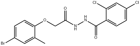 N'-[(4-bromo-2-methylphenoxy)acetyl]-2,4-dichlorobenzohydrazide 结构式