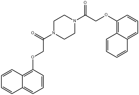 1,4-bis[(1-naphthyloxy)acetyl]piperazine 结构式