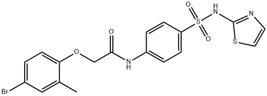 2-(4-bromo-2-methylphenoxy)-N-{4-[(1,3-thiazol-2-ylamino)sulfonyl]phenyl}acetamide Struktur