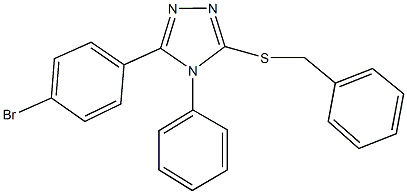 3-(benzylsulfanyl)-5-(4-bromophenyl)-4-phenyl-4H-1,2,4-triazole 结构式