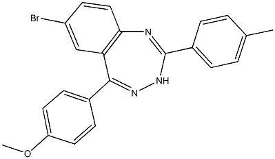 7-bromo-5-(4-methoxyphenyl)-2-(4-methylphenyl)-3H-1,3,4-benzotriazepine Structure