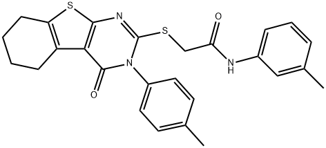 443740-04-3 N-(3-methylphenyl)-2-{[3-(4-methylphenyl)-4-oxo-3,4,5,6,7,8-hexahydro[1]benzothieno[2,3-d]pyrimidin-2-yl]sulfanyl}acetamide