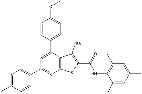 3-amino-N-mesityl-4-(4-methoxyphenyl)-6-(4-methylphenyl)thieno[2,3-b]pyridine-2-carboxamide|