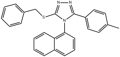 benzyl 5-(4-methylphenyl)-4-(1-naphthyl)-4H-1,2,4-triazol-3-yl sulfide Structure