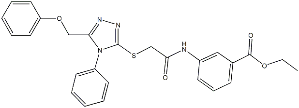 443742-05-0 ethyl 3-[({[5-(phenoxymethyl)-4-phenyl-4H-1,2,4-triazol-3-yl]sulfanyl}acetyl)amino]benzoate