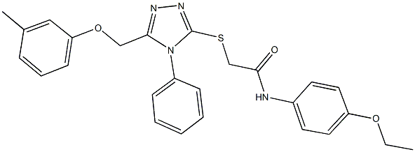 N-(4-ethoxyphenyl)-2-({5-[(3-methylphenoxy)methyl]-4-phenyl-4H-1,2,4-triazol-3-yl}sulfanyl)acetamide Structure