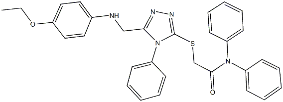 2-({5-[(4-ethoxyanilino)methyl]-4-phenyl-4H-1,2,4-triazol-3-yl}sulfanyl)-N,N-diphenylacetamide Structure