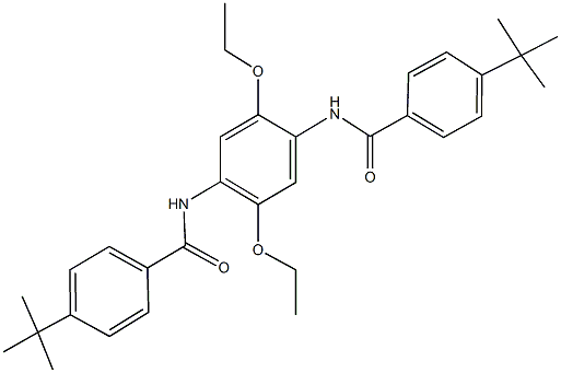 4-tert-butyl-N-{4-[(4-tert-butylbenzoyl)amino]-2,5-diethoxyphenyl}benzamide,443746-87-0,结构式