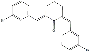 2,6-bis(3-bromobenzylidene)cyclohexanone,443779-46-2,结构式