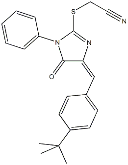 443870-42-6 {[4-(4-tert-butylbenzylidene)-5-oxo-1-phenyl-4,5-dihydro-1H-imidazol-2-yl]sulfanyl}acetonitrile