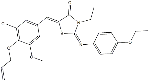 5-[4-(allyloxy)-3-chloro-5-methoxybenzylidene]-2-[(4-ethoxyphenyl)imino]-3-ethyl-1,3-thiazolidin-4-one|