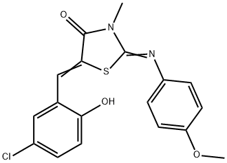 5-(5-chloro-2-hydroxybenzylidene)-2-[(4-methoxyphenyl)imino]-3-methyl-1,3-thiazolidin-4-one Structure