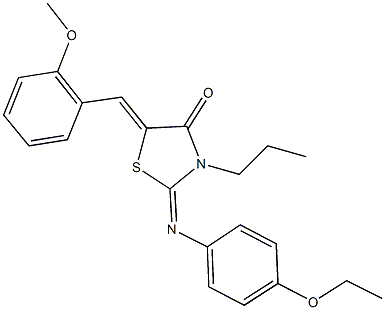 2-[(4-ethoxyphenyl)imino]-5-(2-methoxybenzylidene)-3-propyl-1,3-thiazolidin-4-one Structure