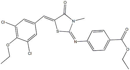 ethyl 4-{[5-(3,5-dichloro-4-ethoxybenzylidene)-3-methyl-4-oxo-1,3-thiazolidin-2-ylidene]amino}benzoate|