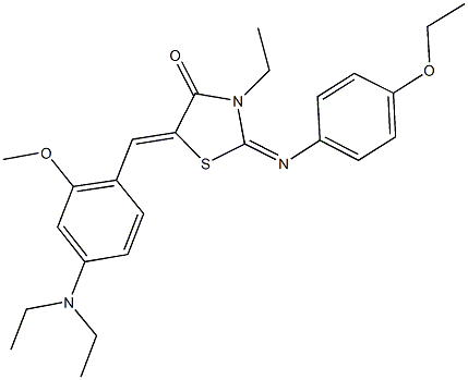 443874-41-7 5-[4-(diethylamino)-2-methoxybenzylidene]-2-[(4-ethoxyphenyl)imino]-3-ethyl-1,3-thiazolidin-4-one