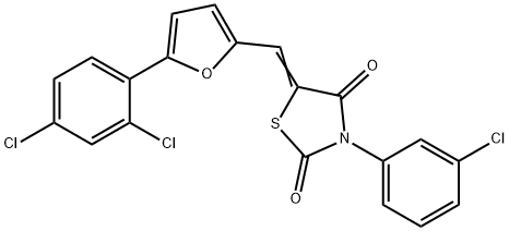 443874-62-2 3-(3-chlorophenyl)-5-{[5-(2,4-dichlorophenyl)-2-furyl]methylene}-1,3-thiazolidine-2,4-dione