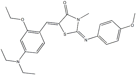 5-[4-(diethylamino)-2-ethoxybenzylidene]-2-[(4-methoxyphenyl)imino]-3-methyl-1,3-thiazolidin-4-one,443876-66-2,结构式