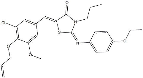 443876-70-8 5-[4-(allyloxy)-3-chloro-5-methoxybenzylidene]-2-[(4-ethoxyphenyl)imino]-3-propyl-1,3-thiazolidin-4-one