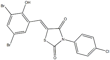 443876-93-5 3-(4-chlorophenyl)-5-(3,5-dibromo-2-hydroxybenzylidene)-1,3-thiazolidine-2,4-dione