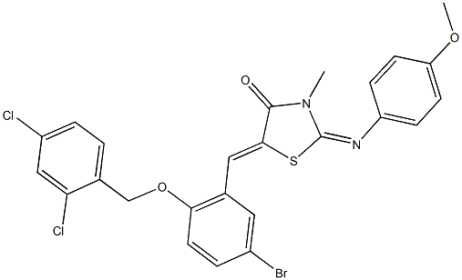 443876-95-7 5-{5-bromo-2-[(2,4-dichlorobenzyl)oxy]benzylidene}-2-[(4-methoxyphenyl)imino]-3-methyl-1,3-thiazolidin-4-one