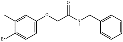 N-benzyl-2-(4-bromo-3-methylphenoxy)acetamide Struktur
