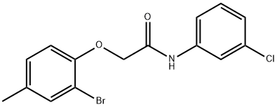 2-(2-bromo-4-methylphenoxy)-N-(3-chlorophenyl)acetamide,443894-53-9,结构式