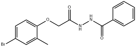 N'-benzoyl-2-(4-bromo-2-methylphenoxy)acetohydrazide Struktur