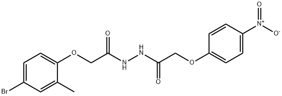 2-(4-bromo-2-methylphenoxy)-N'-({4-nitrophenoxy}acetyl)acetohydrazide,443895-63-4,结构式