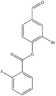 2-bromo-4-formylphenyl 2-fluorobenzoate,443896-03-5,结构式