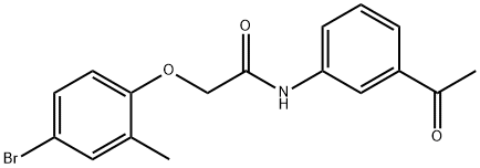 N-(3-acetylphenyl)-2-(4-bromo-2-methylphenoxy)acetamide Structure