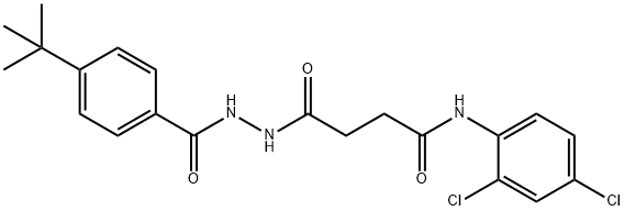 4-[2-(4-tert-butylbenzoyl)hydrazino]-N-(2,4-dichlorophenyl)-4-oxobutanamide,443897-26-5,结构式