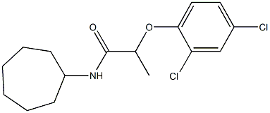 N-cycloheptyl-2-(2,4-dichlorophenoxy)propanamide 结构式