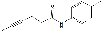 N-(4-methylphenyl)hex-4-ynamide 化学構造式