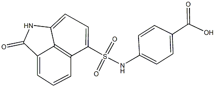 4-{[(2-oxo-1,2-dihydrobenzo[cd]indol-6-yl)sulfonyl]amino}benzoic acid Structure