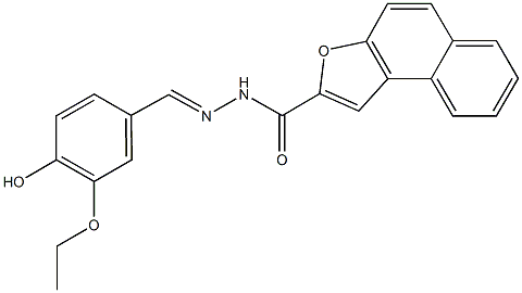 N'-(3-ethoxy-4-hydroxybenzylidene)naphtho[2,1-b]furan-2-carbohydrazide Structure