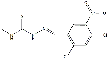 2,4-dichloro-5-nitrobenzaldehyde N-methylthiosemicarbazone 化学構造式