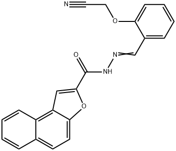 N'-[2-(cyanomethoxy)benzylidene]naphtho[2,1-b]furan-2-carbohydrazide Struktur